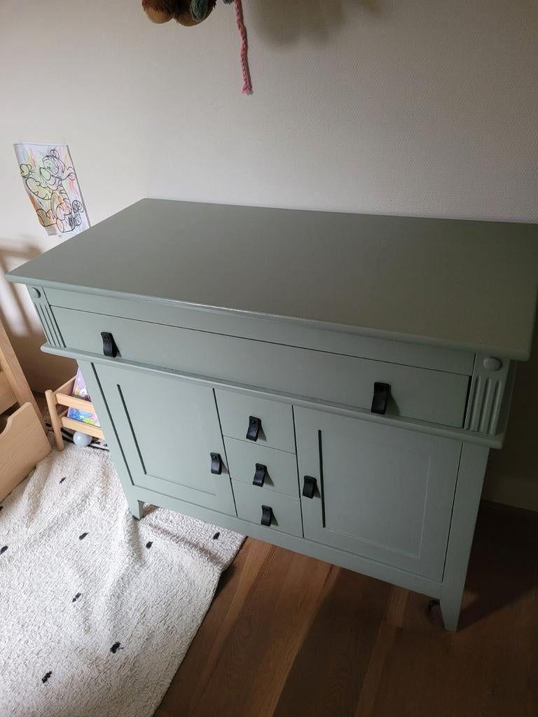 Vintage commode in tijm kleur - Goede staat!, Ophalen, 50 tot 70 cm, 100 cm of meer, Zo goed als nieuw