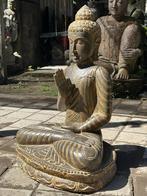 Handgemaakt Lavastenen Boeddha Tuinbeeld 80cm, Nieuw, Steen, Boeddhabeeld, Verzenden