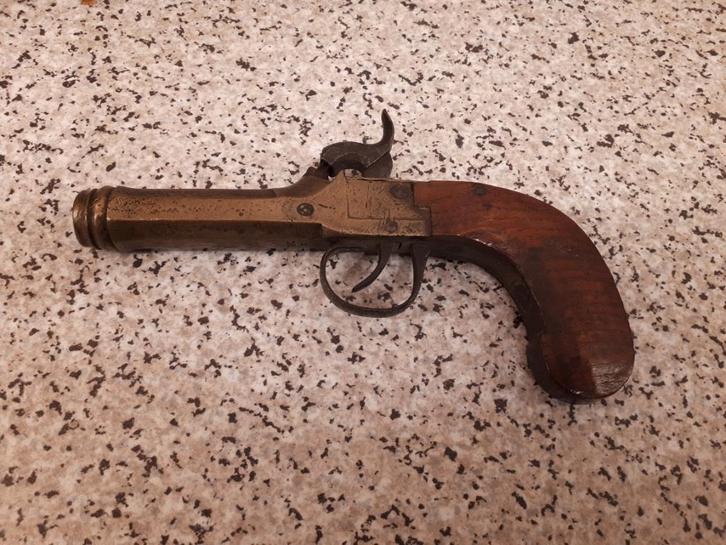 Antiek pistool, percussiepistool, zwartkruit, Verzamelen, Militaria | Algemeen, Landmacht, Ophalen of Verzenden