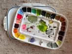 Mijello - palet luchtdicht - 24 vakjes m. Holbein Gouache, Hobby en Vrije tijd, Ophalen of Verzenden, Zo goed als nieuw