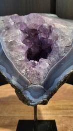 Agaat met amethist op standaard, Ophalen of Verzenden