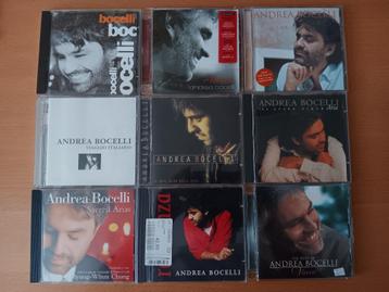 9 zeer mooie originele cd's van Andrea Bocelli beschikbaar voor biedingen