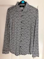 Z.g.a.n/zwart wit geblokt shirt/Mooij/M kraagje knopen, Ophalen of Verzenden, Zo goed als nieuw, Maat 38/40 (M), Zwart