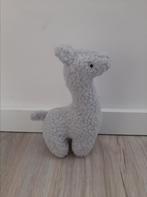 Knuffel jollein lama alpaca teddy grijs K8056, Ophalen of Verzenden, Zo goed als nieuw