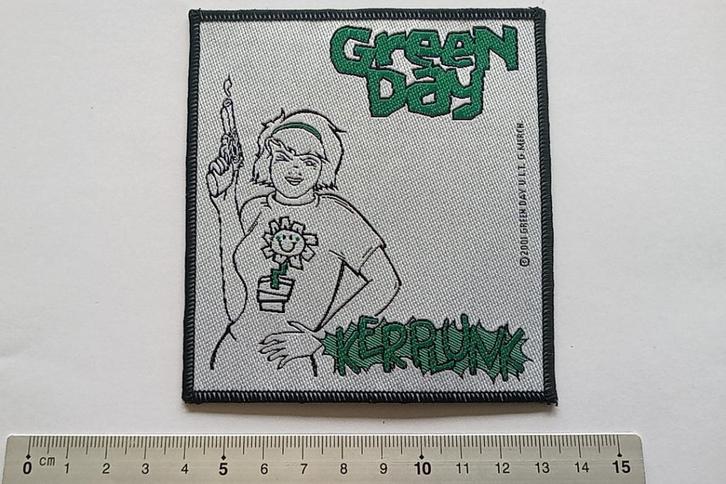 Green Day leuke  originele vintage kerplunk 2001 patch g98, Verzamelen, Muziek, Artiesten en Beroemdheden, Nieuw, Kleding, Verzenden