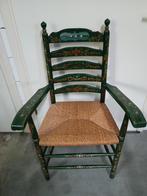 Vintage Hindeloopen Armstoel met Riet Zitting, Antiek en Kunst, Antiek | Meubels | Stoelen en Banken, Ophalen