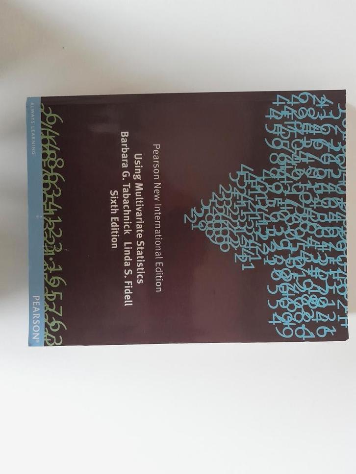 Using Multivariate Statistics - Tabachnick & Fidell, Boeken, Studieboeken en Cursussen, Gelezen, WO, Beta, Ophalen of Verzenden