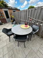 Hartman tuintafel. 4 stoelen, Tuin en Terras, Tuinsets en Loungesets, Ophalen, 4 zitplaatsen, Kunststof, Gebruikt