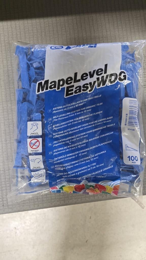 Tegel leveling Mapei Clips, WIggen & Tangen, Doe-het-zelf en Verbouw, Tegels, Ophalen, 60 cm of meer, Nieuw, Minder dan 20 cm