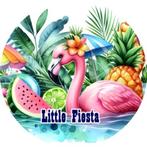 LF4283 icing frosting flamingo 17cm eetbare taart print top, Ophalen of Verzenden, Nieuw, Taarten, Versiering