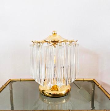 Italiaanse Novaresi tafellamp met kristallen  beschikbaar voor biedingen