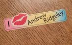Sticker I Love Andrew Ridgeley, WHAM, kus, mondje 11,5cm, Ophalen of Verzenden