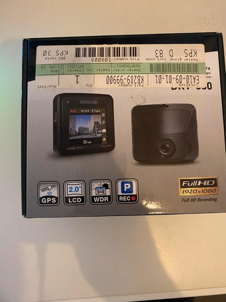 KENWOOD DRV-330 Dashcam - Nieuw in Verpakking!, Auto diversen, Dashcams, Nieuw, Ophalen of Verzenden