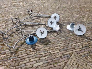 5x straatlamp stallamp TB 200 buitenlamp + stang beugel kelk