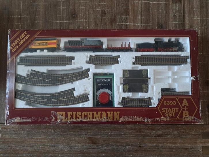 Fleismann modeltrein HO set A+B 6393, Hobby en Vrije tijd, Modeltreinen | H0, Gebruikt, Gelijkstroom, Overige merken, Ophalen of Verzenden