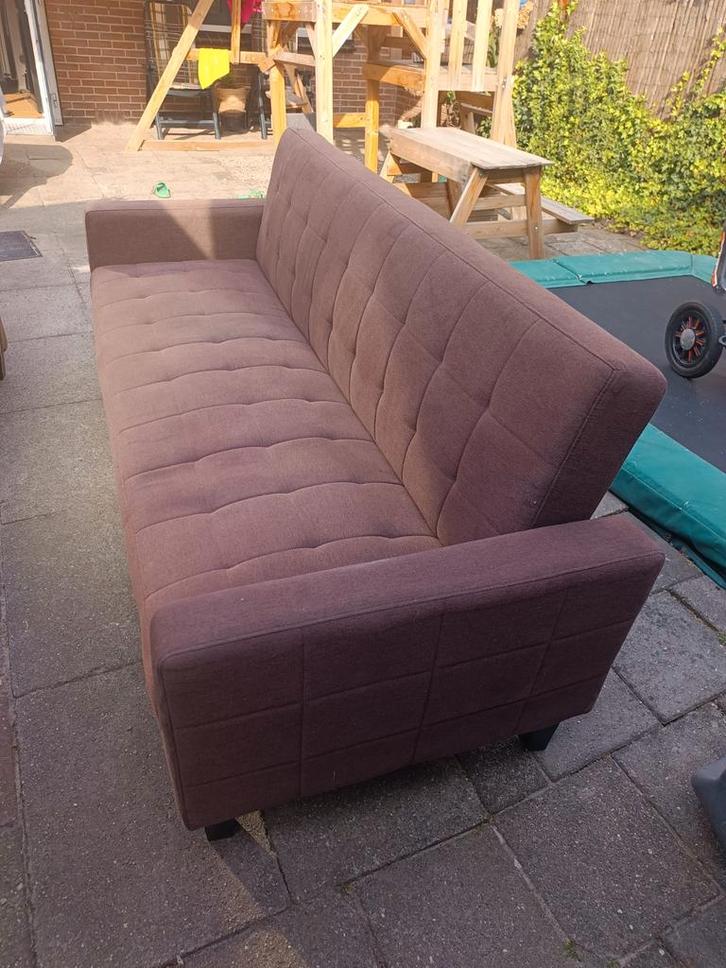 Bruine slaapbank / slaapsofa, Huis en Inrichting, Banken | Sofa's en Chaises Longues, Zo goed als nieuw, Ophalen of Verzenden