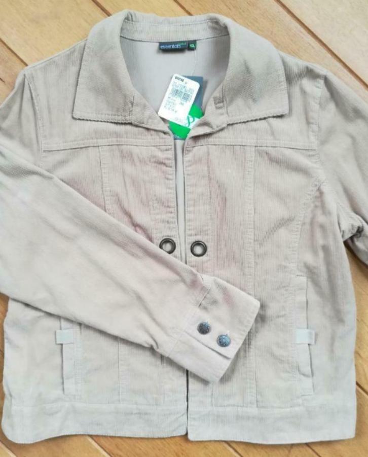 ESSENTIALS colbert zand bruin rib maat 44 - nieuw -, Kleding | Dames, Jasjes, Kostuums en Pakken, Nieuw, Maat 42/44 (L), Bruin