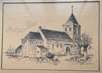 Tekening NH Kerk Oosterbeek - Romijn, Antiek en Kunst, Ophalen of Verzenden