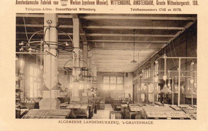 Den Haag - Landsdrukkerij / Amsterdam Fabriek Wittenberg, Verzamelen, Ansichtkaarten | Nederland, Ongelopen, Zuid-Holland, Voor 1920