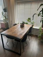 Industriele eettafel 4 persoons 160x91, Huis en Inrichting, Tafels | Eettafels, Ophalen, 50 tot 100 cm, Zo goed als nieuw, Vier personen