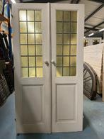 Set openslaande deuren met glas in lood 189x108cm., Antiek en Kunst, Ophalen