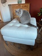 voetenbank, wit/metaal, Gebruikt, Eenpersoons, 75 tot 100 cm, Ophalen of Verzenden