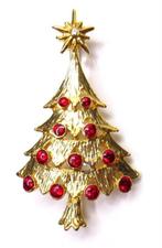 Mooie kerstbroche, gemerkt, Verzenden, Zo goed als nieuw, Goud, Overige materialen