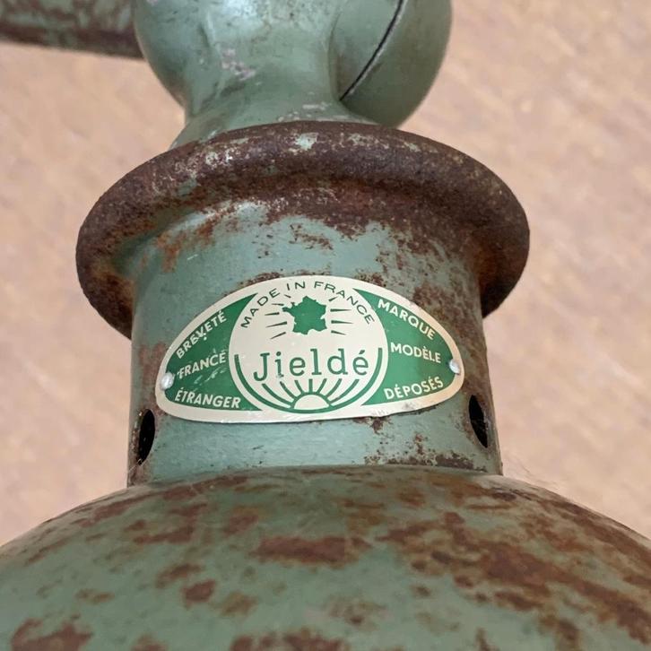 Jieldé Vespagroen Vloerlamp Vintage Oud Industrieel 4-armig, Huis en Inrichting, Lampen | Vloerlampen, Zo goed als nieuw, 150 tot 200 cm