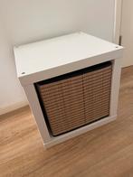 Ikea Kallax Nachtkastje met Mand, Huis en Inrichting, Kunststof, Gebruikt, Minder dan 45 cm, Ophalen of Verzenden