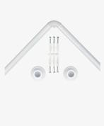 Hoek Douchegordijnstang - 90x90 cm - Wit Aluminium, Ophalen, Wit, Nieuw, 50 tot 100 cm