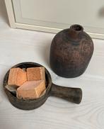 Stenen vaasje en bakje voor amber blokjes etc., Huis en Inrichting, Woonaccessoires | Overige, Ophalen of Verzenden, Gebruikt