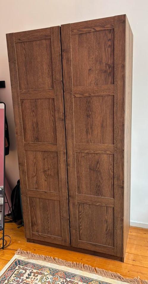 Donkerbruine Pax kast 100x58x201, Huis en Inrichting, Kasten | Kledingkasten, Zo goed als nieuw, 200 cm of meer, 100 tot 150 cm