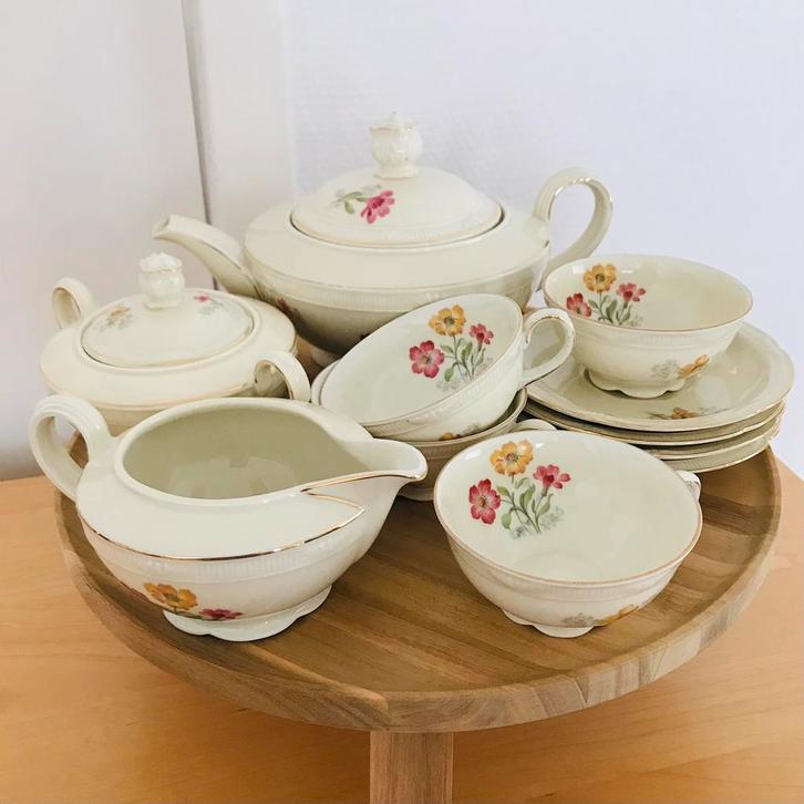 Zeh Scherzer Bavaria Theeservies 11-delig, Antiek en Kunst, Antiek | Servies compleet, Ophalen