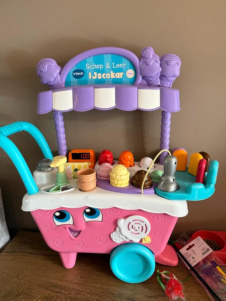 VTech Schep & Leer Ijskar, Kinderen en Baby's, Speelgoed | Speelkeukens, Zo goed als nieuw, Speelkeuken-accessoire, Kunststof