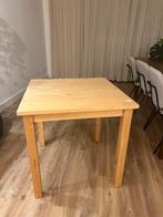 Vierkant massief houten tafeltje, Huis en Inrichting, Ophalen, Minder dan 50 cm, Gebruikt, 50 tot 100 cm