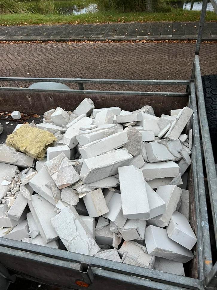 GRATIS kalkzandstenen, Doe-het-zelf en Verbouw, Metselstenen, Gebruikt, Bakstenen, Ophalen of Verzenden