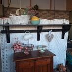 Groot Zwart brocante Regaal keukenrek, Huis en Inrichting, Ophalen, Met plank(en), Gebruikt, 100 tot 150 cm