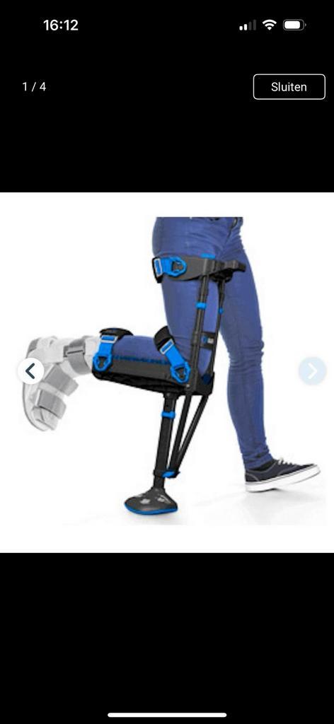 I walk 3.0 kniekruk, Diversen, Loopkrukken, Zo goed als nieuw, Opvouwbaar, In hoogte verstelbaar, Ophalen of Verzenden