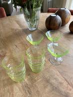 Art deco vintage glazen, Ophalen of Verzenden