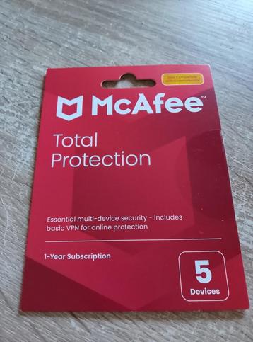 Mcafee Total Protection 2025/2026 beschikbaar voor biedingen