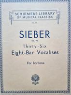Sieber Vocalises Bariton - Gebruikt, Muziek en Instrumenten, Gebruikt, Klassiek, Zang, Ophalen of Verzenden