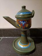 Plateel snotneusje. Vintage olielamp., Antiek en Kunst, Antiek | Keramiek en Aardewerk, Ophalen