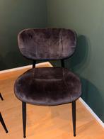4 eetkamerstoelen | Gomba velvet antraciet, Huis en Inrichting, Stoelen, Ophalen, Zo goed als nieuw, Eén, Stof