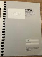 Operation en Service manual RTW 1206D, Ophalen of Verzenden