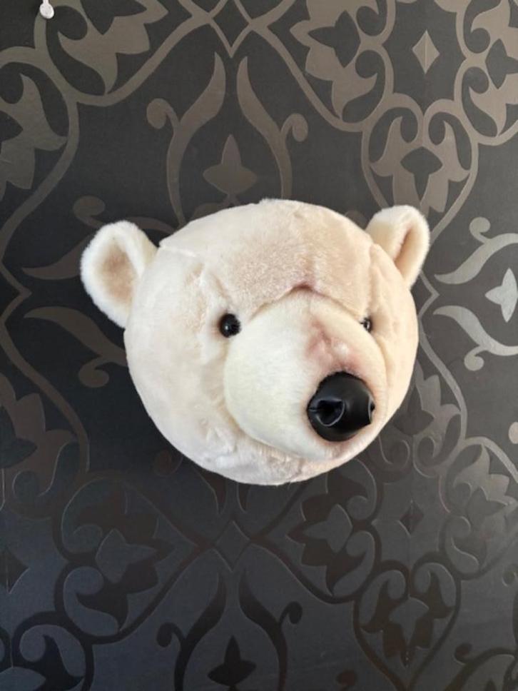Dierenkop ijsbeer  wild en soft, Kinderen en Baby's, Speelgoed | Knuffels en Pluche, Zo goed als nieuw, Overige typen, Ophalen of Verzenden