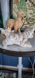 verzamelen steiff poesje circa 1945 11 cm hoog  40 cm lang, Ophalen of Verzenden, Zo goed als nieuw