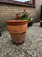 Bloempotten / bloembakken, Tuin en Terras, Bloembakken en Plantenbakken, Ophalen, Rond, Zo goed als nieuw, Metaal