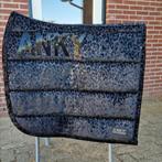 Anky Zadeldekje zwart Leopard Print Dressuur Zilver Fulll, Ophalen of Verzenden, Zo goed als nieuw, Dekje