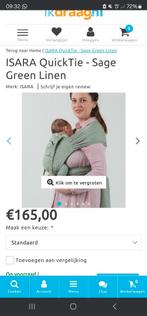 isara quick tie green NIEUW ZONDER DOOS, Kinderen en Baby's, Babydragers en Draagdoeken, Ophalen, Nieuw, Draagzak