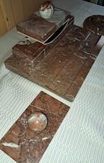 Marmeren Inktpotset - Bureelset Decoratie, Bruin, Gebruikt, Verzenden, Klassiek